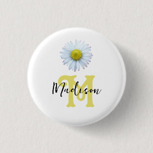 Schattig Girly gepersonaliseerd Monogram Ronde Button 3,2 Cm