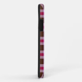Schattig Girly Pink Plaid Monogram Scalloped Lijst Case-Mate iPhone Case (Achterkant/rechts)