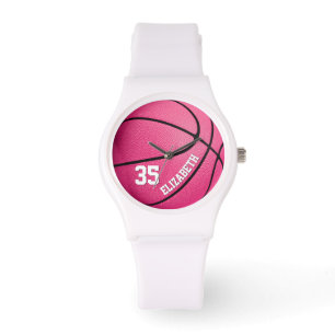 Schattig girly roze basketbal geschenken gepersona horloge