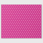 Schattig girly wit heet roze polka dots cadeaupapier (Vlak)