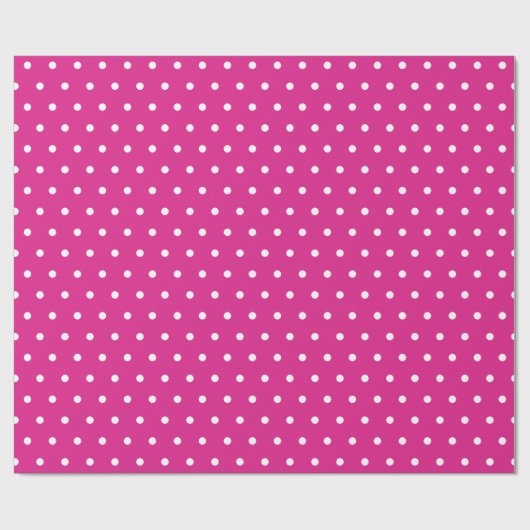 Schattig girly wit heet roze polka dots cadeaupapier (Vlak)