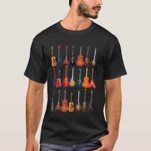 Schattig Gitaar Rock N Roll Muziekinstrumenten Shi T-shirt