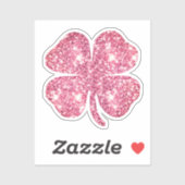 Schattig glamour meisjesachtig roze glitters vierb sticker (Vel)