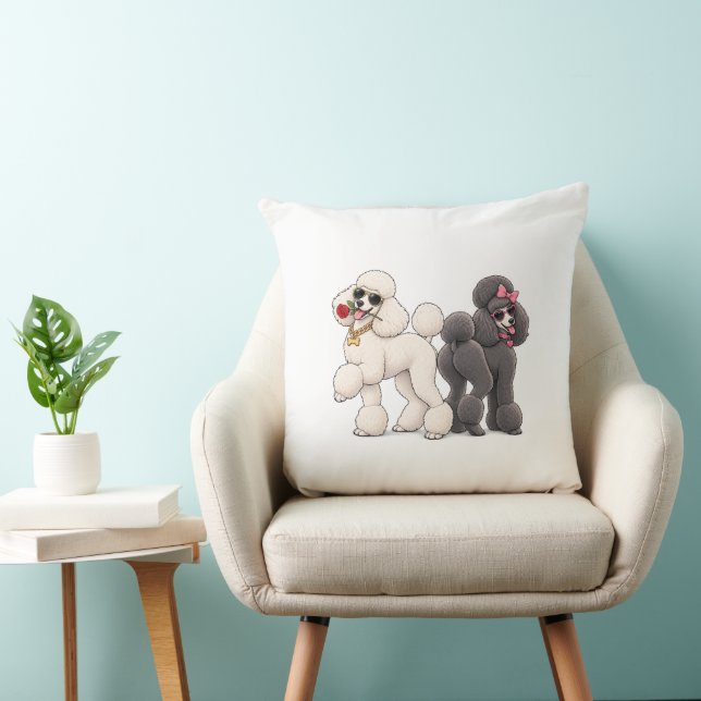 Schattig glamour paar honden kussen (Stoel)
