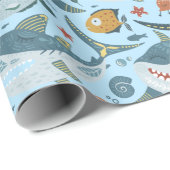 Schattig glimlach haai jongen partij geschenken na cadeaupapier (Rol Hoek)