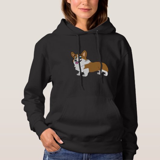Schattig glimlachen Corgi 482 Hoodie (Voorkant)