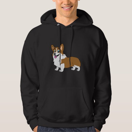 Schattig glimlachen Corgi 482 Hoodie (Voorkant)
