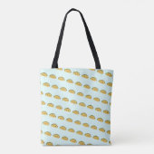 Schattig glimlachen Kawaii Taco Pattern Tote Bag (Achterkant)