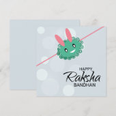 Schattig glimlachend gelukkig Raksha Bandhan (Voorkant / Achterkant)