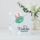 Schattig glimlachend gelukkig Raksha Bandhan (Staand voorkant)