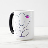 schattig glimlachende bloem magische mok (Voorkant links)