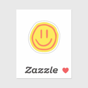Schattig glimlachgezicht   Positief gelukkig emoji Sticker