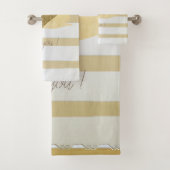 Schattig Glitter Hearts Stripes-I Love You Bad Handdoek (Insitu)