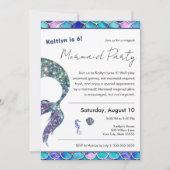 Schattig glitter zeemeermin meisjes verjaardagsfee kaart (Voorkant)