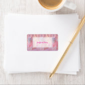 Schattig gloeiend rendier kitty winter fantasie etiket (Insitu)