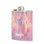 Schattig gloeiend rendier kitty winter fantasie    heupfles (Links)