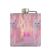 Schattig gloeiend rendier kitty winter fantasie    heupfles (Achterkant)