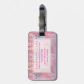 Schattig gloeiend rendier kitty winterfantasie bagagelabel (Achterkant verticaal)