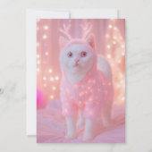 Schattig gloeiend rendier kitty winterfantasie kaart (Achterkant)