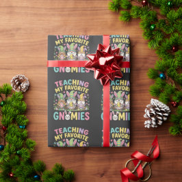 Schattig Gnome Onderwijs Ontwerp Lesgeven  Cadeaupapier
