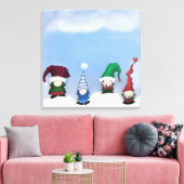 Schattig Gnome Posse Canvas Afdruk (Insitu (Woonkamer))