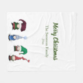 Schattig Gnome Posse Fleece Blanket (Voorkant (Horizontaal))