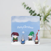 Schattig Gnome Posse Kaart (Staand voorkant)