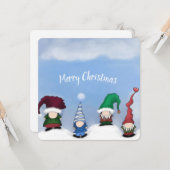 Schattig Gnome Posse Kaart (Voorkant / Achterkant in situ)