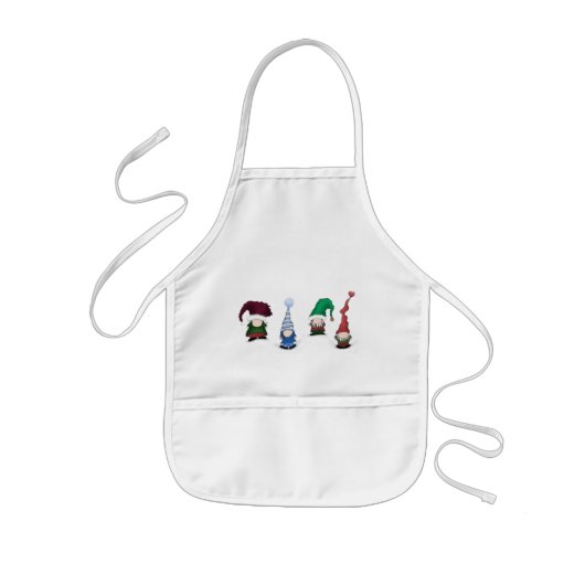 Schattig Gnome Posse Kinder Schort (Voorkant)