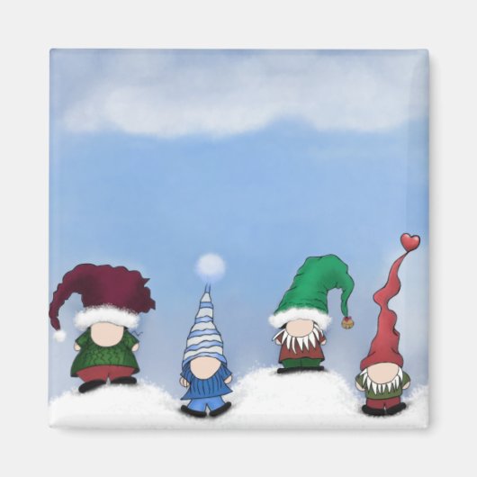 Schattig Gnome Posse Magneet (Voorkant)
