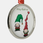 Schattig Gnome Posse Metalen Ornament (Rechts)
