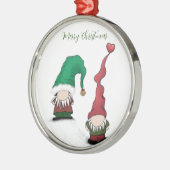 Schattig Gnome Posse Metalen Ornament (Links)