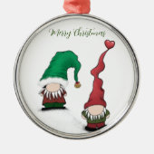 Schattig Gnome Posse Metalen Ornament (Voorkant)