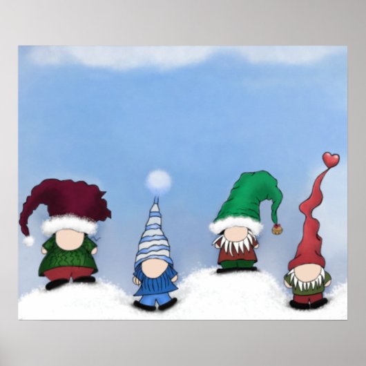 Schattig Gnome Posse Poster (Voorkant)