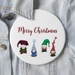 Schattig Gnome Posse Ronde Button 6,0 Cm