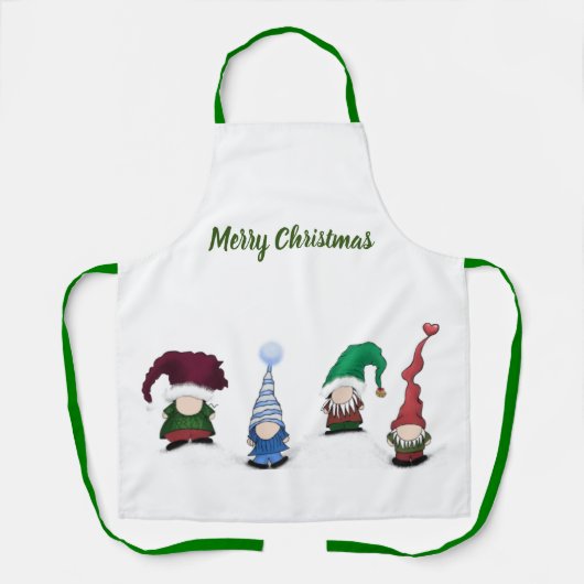 Schattig Gnome Posse Schort (Voorkant)