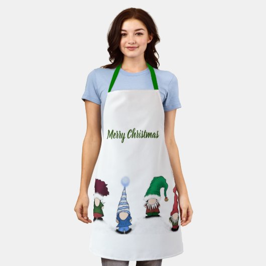 Schattig Gnome Posse Schort (Gedragen)