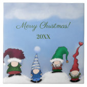 Schattig Gnome Posse Tegeltje (Voorkant)