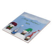 Schattig Gnome Posse Tegeltje (Zijkant)