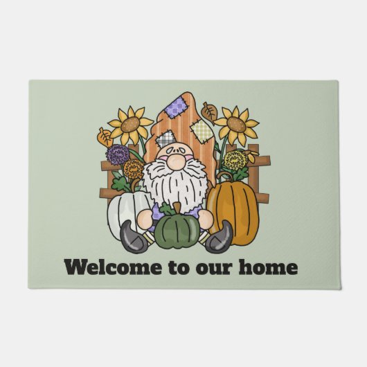 schattig gnoom tekst toevoegen welkom deurmat (Voorkant)