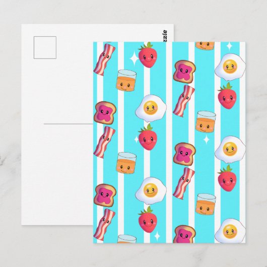 Schattig Goedemorgen Heerlijk ontbijt Briefkaart (Voorkant / Achterkant)