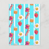 Schattig Goedemorgen Heerlijk ontbijt Briefkaart (Voorkant)