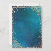 Schattig Gold Tiara, Diamonds Quinceañera Kaart (Achterkant)