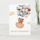 Schattig Good Luck Beer Ballonnen Afscheid Kaart (Voorkant)