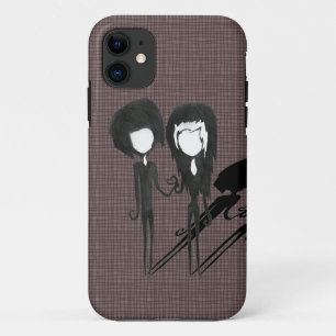 Schattig goth emo stel jongen en meisje Case-Mate iPhone case