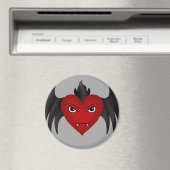 Schattig gotisch gevleugeld vampier hart magneet (Insitu (Vaatwasser))