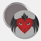 Schattig gotisch gevleugeld vampier hart magneet (Voorkant / Achterkant)