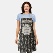 Schattig  Goud Bloemen Vakantie Bakken Schort (Gedragen)