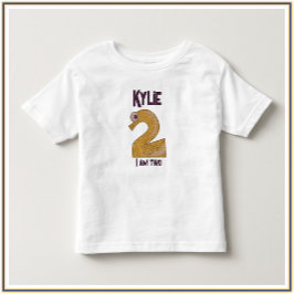Schattig goud & donker Paars I BEN TWEE Toddler T- Kinder Shirts