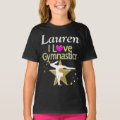 SCHATTIG GOUD IK HOU VAN GYMNASTIEK GEPERSONALISEE T-SHIRT (Voorkant)